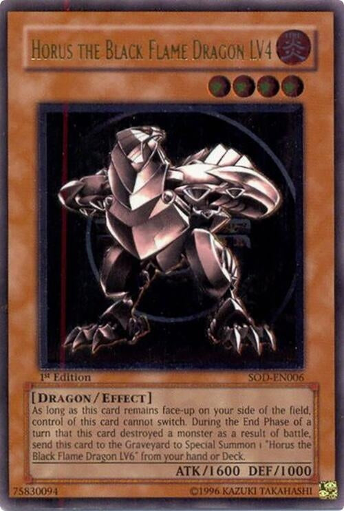 Image for Horus The Black Flame Dragon LV4 (UTR) (Soul of the Duelist) (SOD-EN006) - YuGiOh