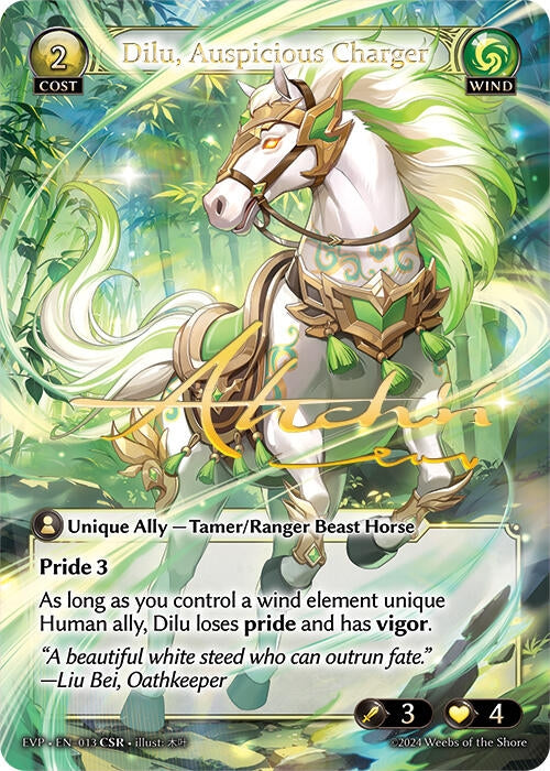 Image for Dilu, Auspicious Charger (CSR) (Mortal Ambition Event Pack) (13) - Grand Archive TCG