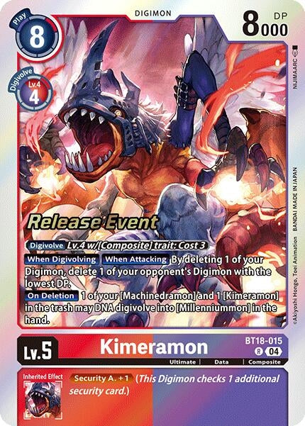 Image for Kimeramon - BT18-015 (BT18-19_PR) (BT18-015 R) - Digimon Card Game