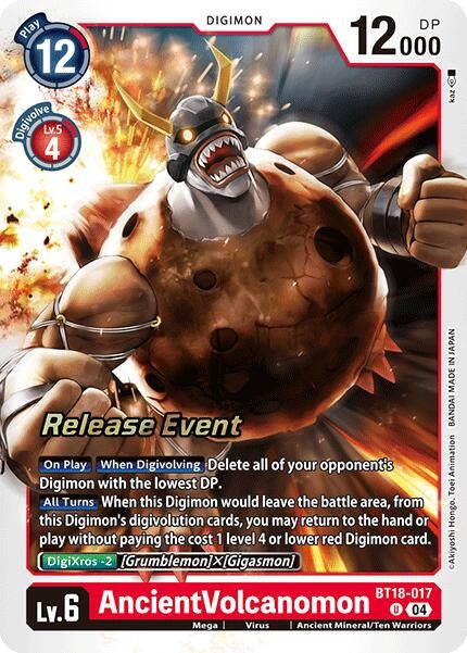 Image for AncientVolcanomon (BT18-19_PR) (BT18-017 U) - Digimon Card Game
