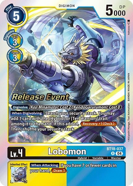 Image for Lobomon (BT18-19_PR) (BT18-037 R) - Digimon Card Game