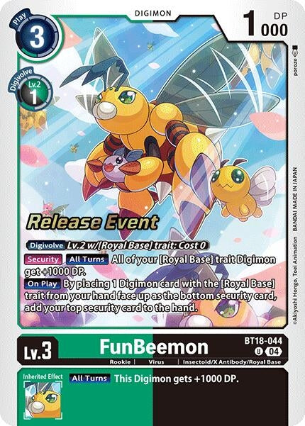 Image for FunBeemon - BT18-044 (BT18-19_PR) (BT18-044 U) - Digimon Card Game