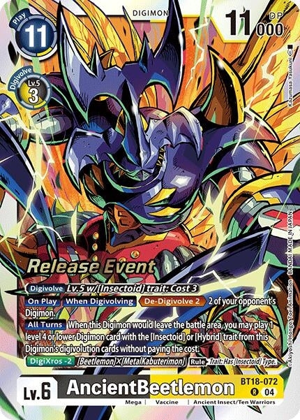 Image for AncientBeetlemon (BT18-19_PR) (BT18-072 R) - Digimon Card Game
