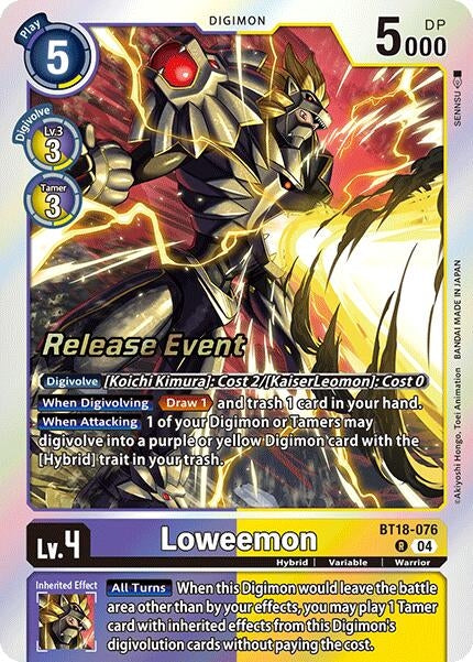 Image for Loweemon (BT18-19_PR) (BT18-076 R) - Digimon Card Game