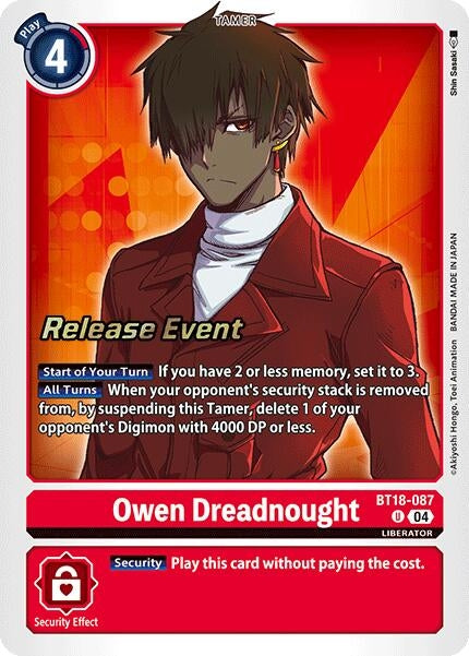 Image for Owen Dreadnought (BT18-19_PR) (BT18-087 U) - Digimon Card Game