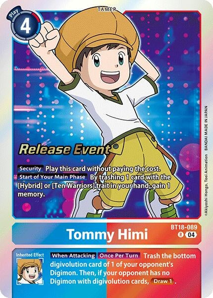 Image for Tommy Himi (BT18-19_PR) (BT18-089 R) - Digimon Card Game