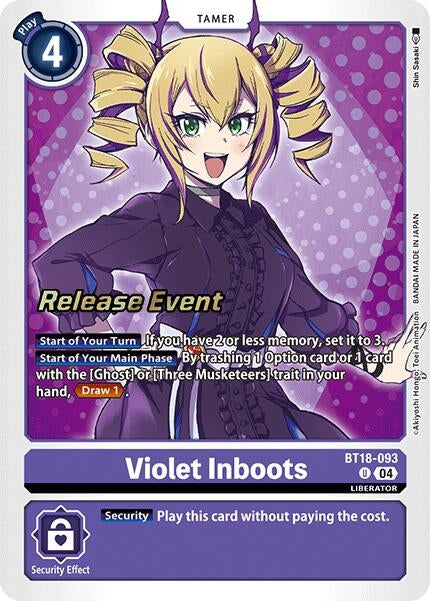 Image for Violet Inboots - BT18-093 (BT18-19_PR) (BT18-093 U) - Digimon Card Game