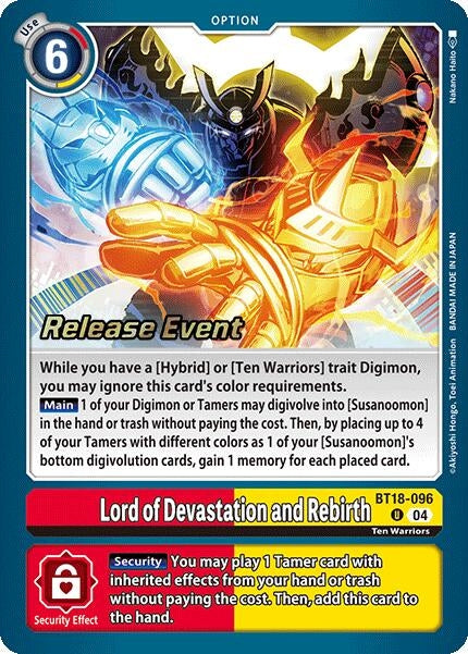 Image for Lord of Devastation and Rebirth (BT18-19_PR) (BT18-096 U) - Digimon Card Game