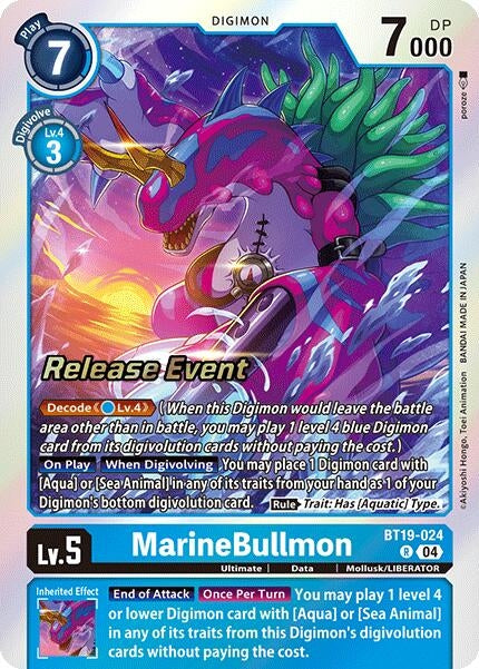 Image for MarineBullmon (BT18-19_PR) (BT19-024 R) - Digimon Card Game