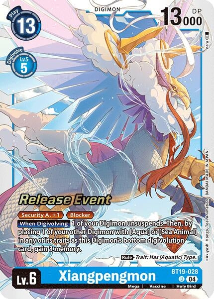 Image for Xiangpengmon (BT18-19_PR) (BT19-028 U) - Digimon Card Game