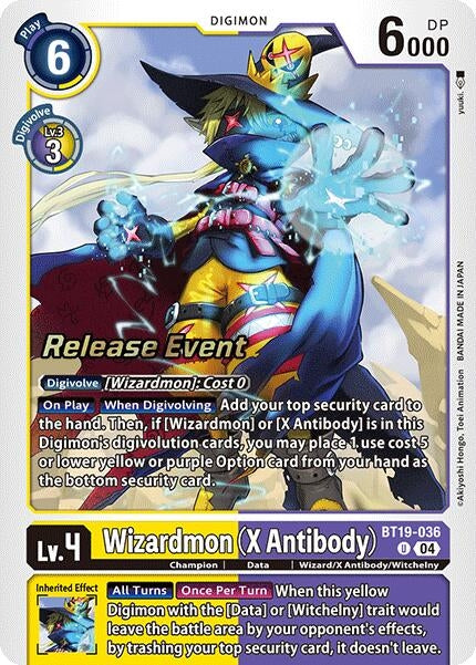 Image for Wizardmon (X Antibody) (BT18-19_PR) (BT19-036 U) - Digimon Card Game