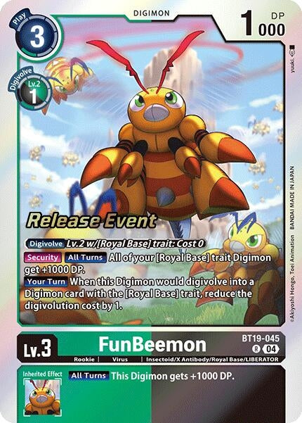 Image for FunBeemon - BT19-045 (BT18-19_PR) (BT19-045 R) - Digimon Card Game
