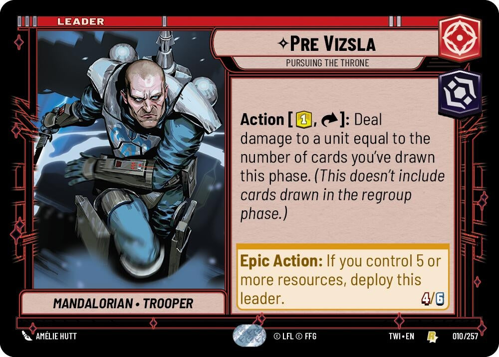 Image for Pre Vizsla - Pursuing the Throne (Twilight of the Republic) (010/257) - Star Wars: Unlimited