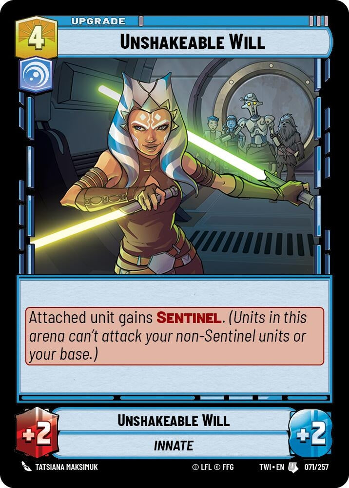 Image for Unshakeable Will (Twilight of the Republic) (071/257) - Star Wars: Unlimited