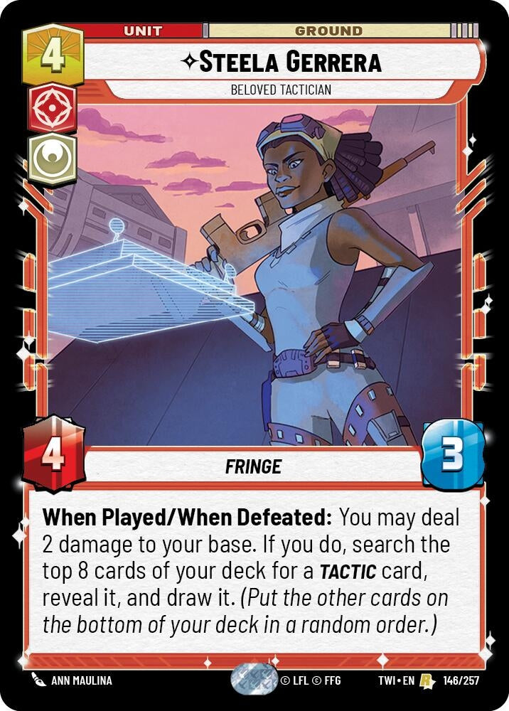 Image for Steela Gerrera - Beloved Tactician (Twilight of the Republic) (146/257) - Star Wars: Unlimited