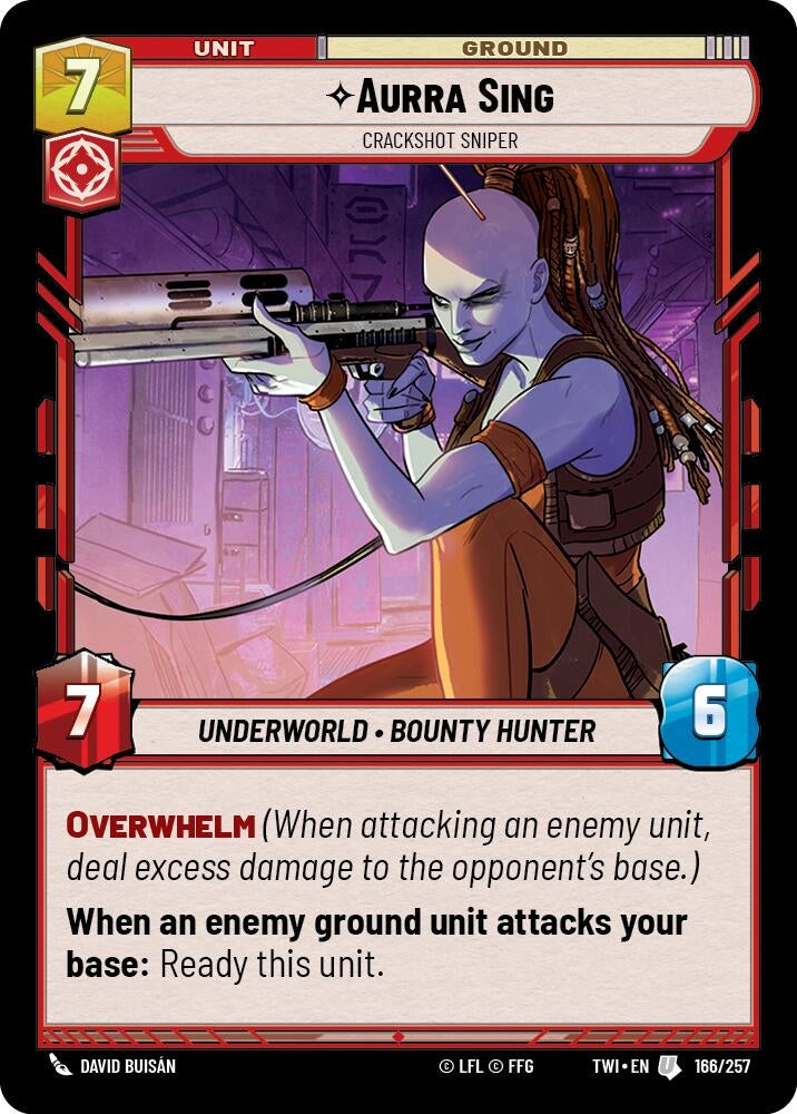 Image for Aurra Sing - Crackshot Sniper (Twilight of the Republic) (166/257) - Star Wars: Unlimited