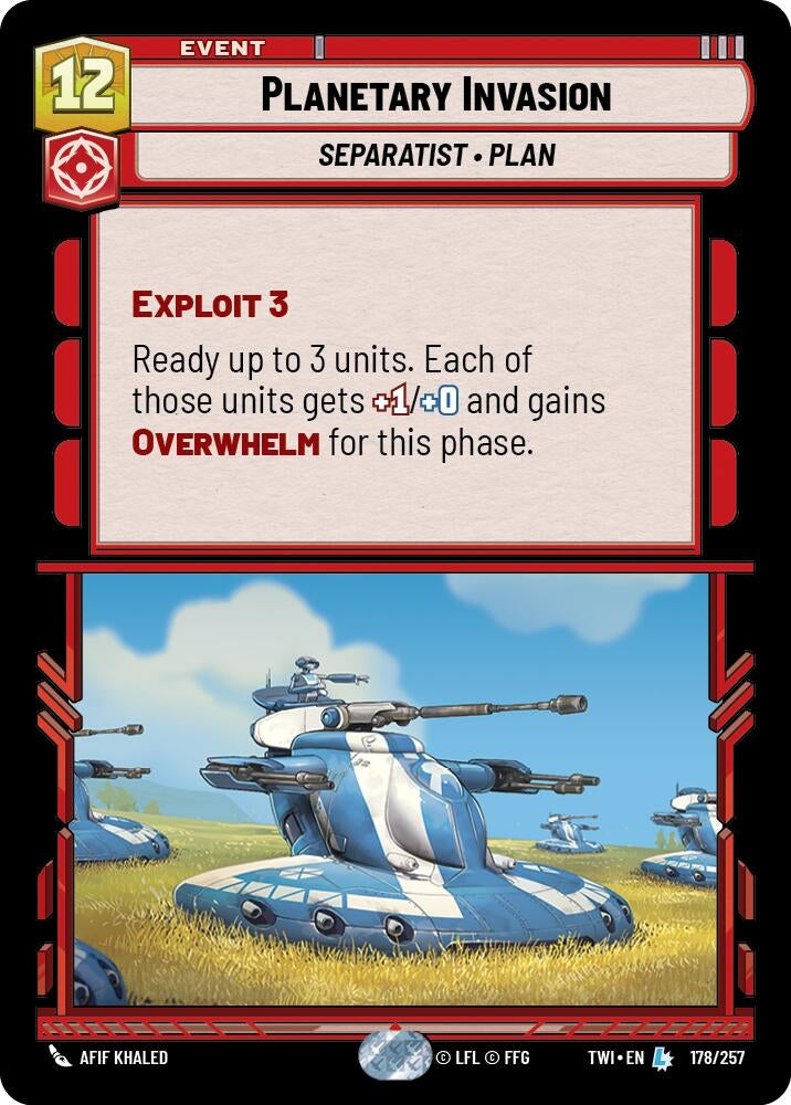 Image for Planetary Invasion (Twilight of the Republic) (178/257) - Star Wars: Unlimited