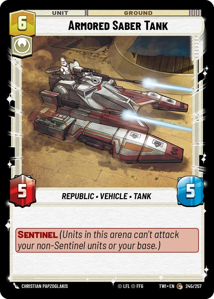 Image for Armored Saber Tank (Twilight of the Republic) (245/257) - Star Wars: Unlimited