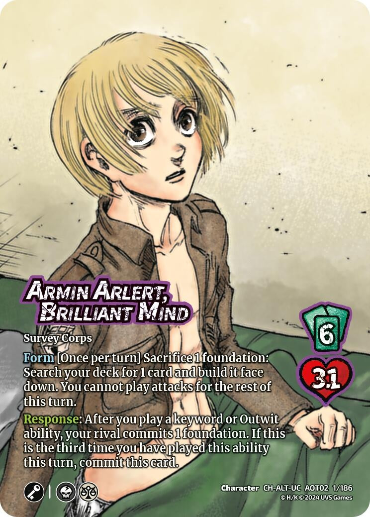 Image for Armin Arlert, Brilliant Mind (Alternate Art) (Attack On Titan: Origins of Power) (1/186) - UniVersus