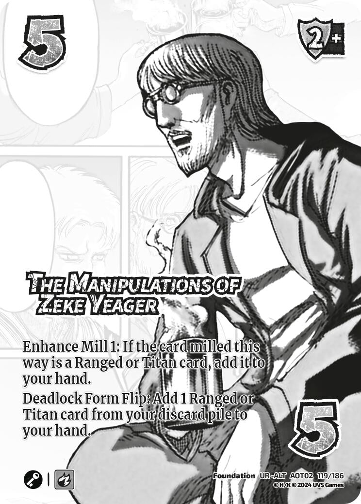 Image for The Manipulations of Zeke Yeager (Alternate Art) (Attack On Titan: Origins of Power) (119/186) - UniVersus