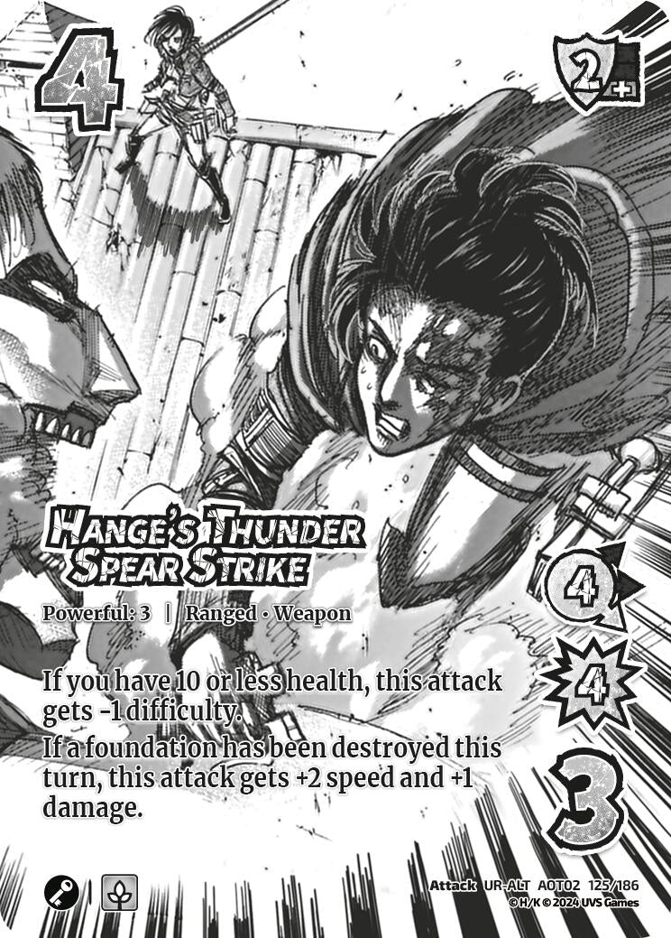 Image for Hange's Thunder Spear Strike (Alternate Art) (Attack On Titan: Origins of Power) (125/186) - UniVersus