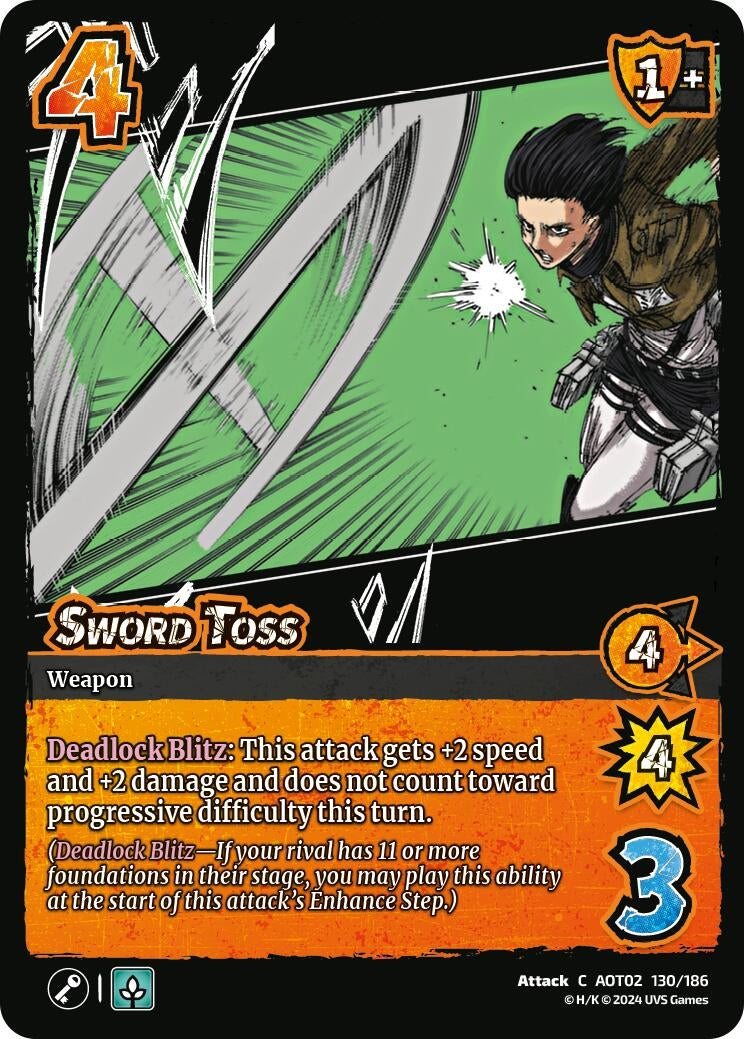 Image for Sword Toss (Attack On Titan: Origins of Power) (130/186) - UniVersus