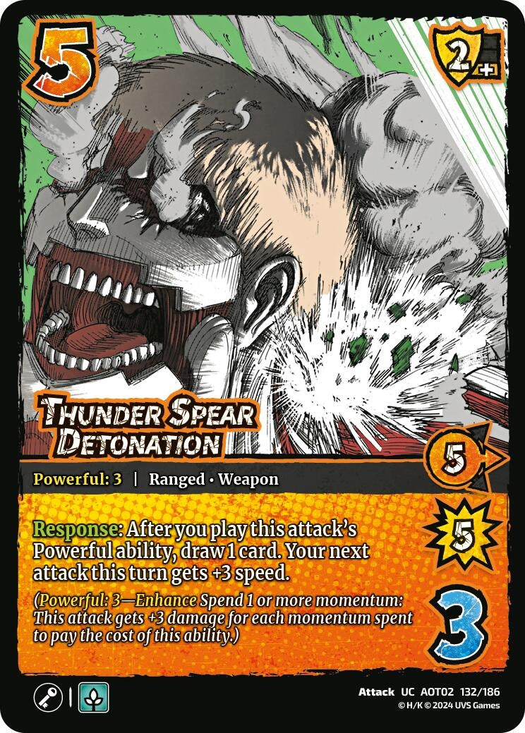 Image for Thunder Spear Detonation (Attack On Titan: Origins of Power) (132/186) - UniVersus