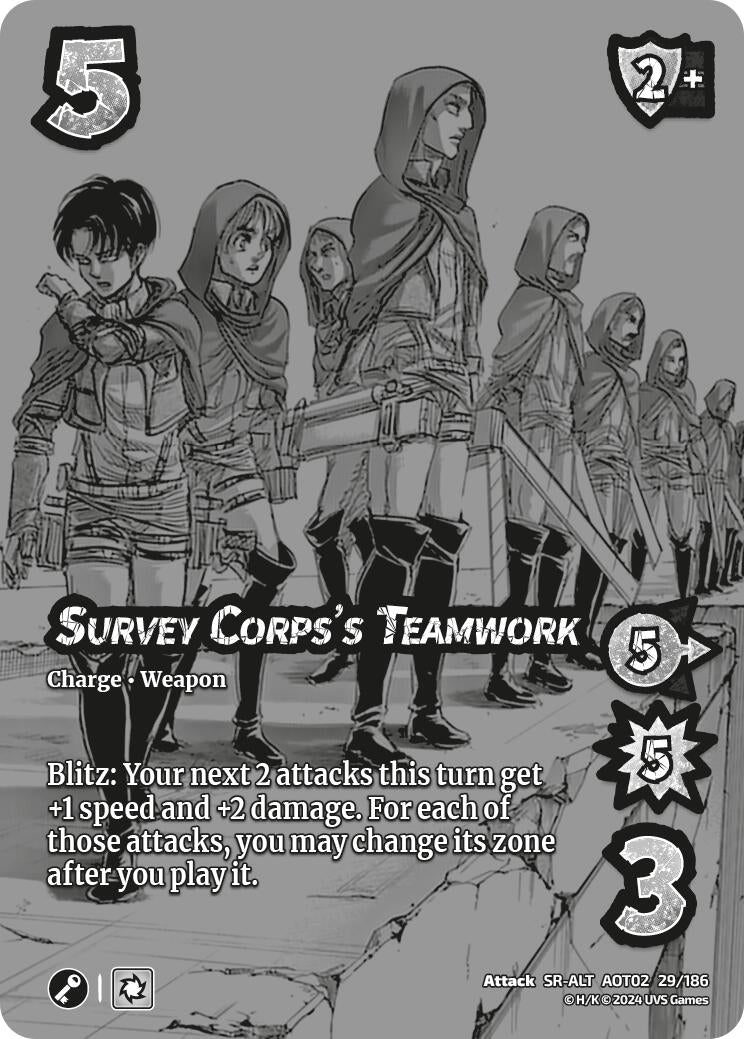 Image for Survey Corps's Teamwork (Alternate Art) (Attack On Titan: Origins of Power) (29/186) - UniVersus
