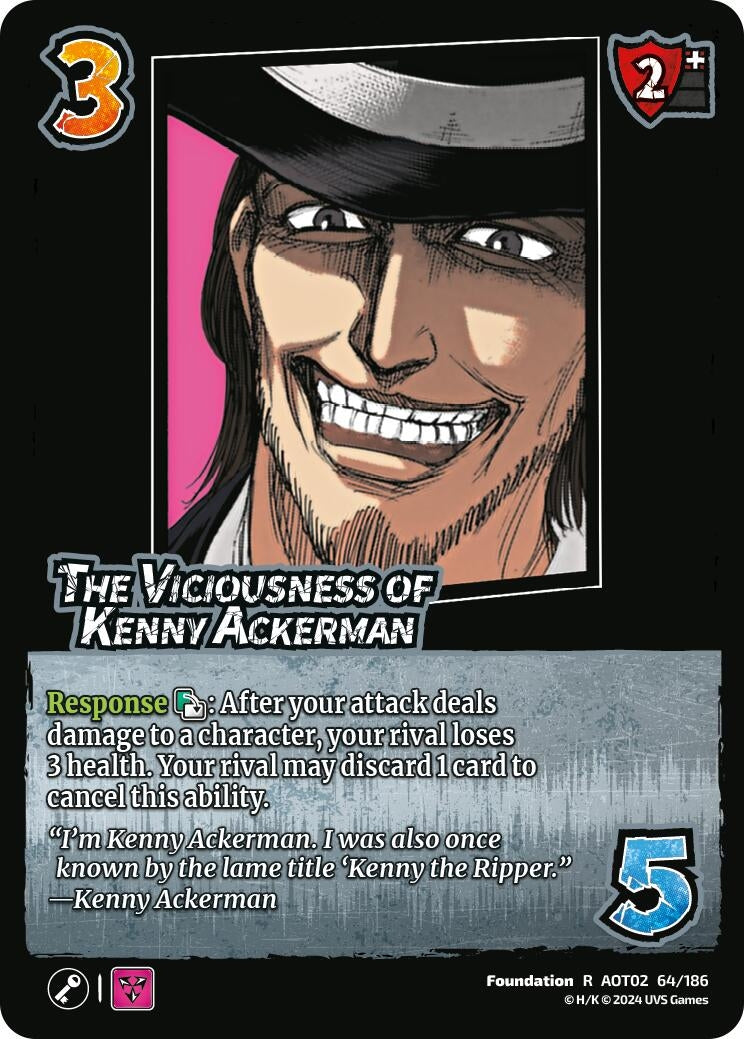 Image for The Viciousness of Kenny Ackerman (Attack On Titan: Origins of Power) (64/186) - UniVersus