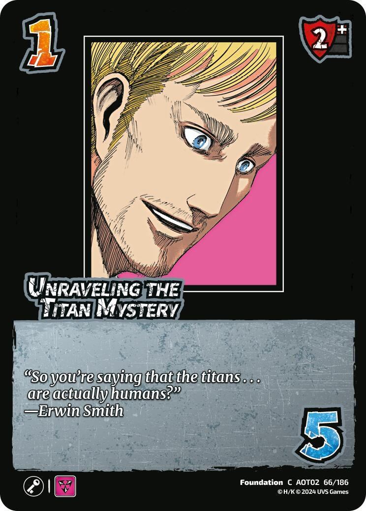 Image for Unraveling the Titan Mystery (Attack On Titan: Origins of Power) (66/186) - UniVersus