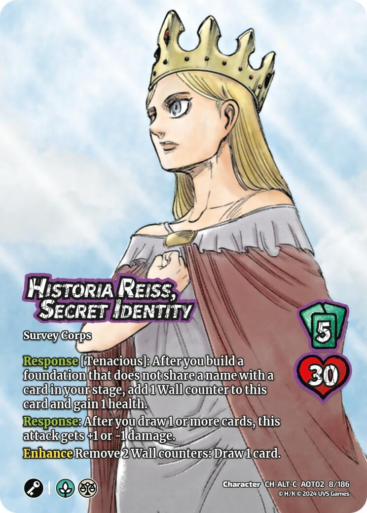 Image for Historia Reiss, Secret Identity (Alternate Art) (Attack On Titan: Origins of Power) (8/186) - UniVersus