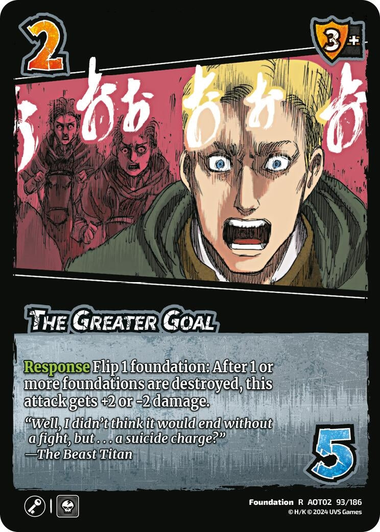 Image for The Greater Goal (Attack On Titan: Origins of Power) (93/186) - UniVersus