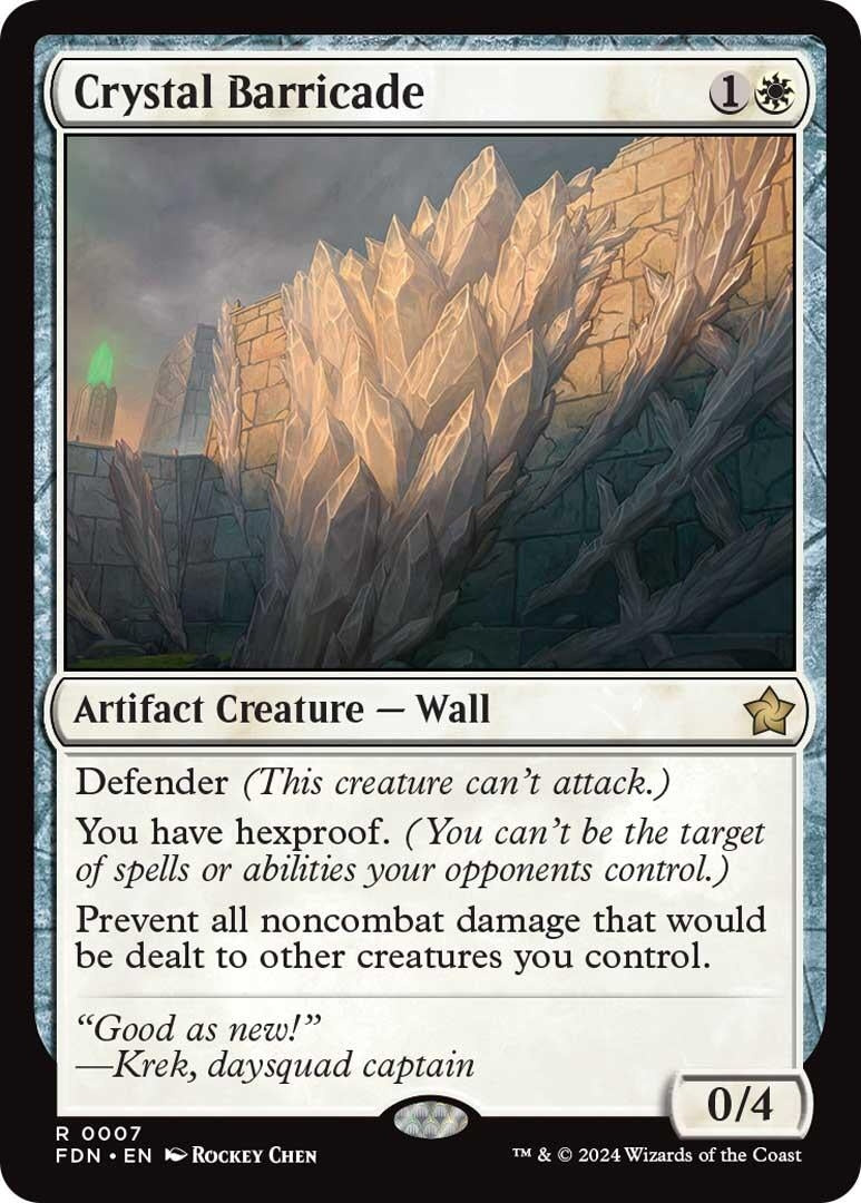 Image for Crystal Barricade (Foundations) (7) - Magic: The Gathering