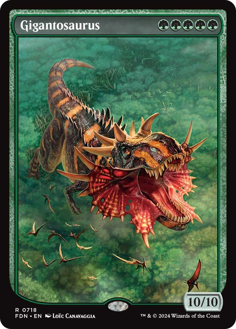 Image for Gigantosaurus (Full Art) (Foundations) (718) - Magic: The Gathering