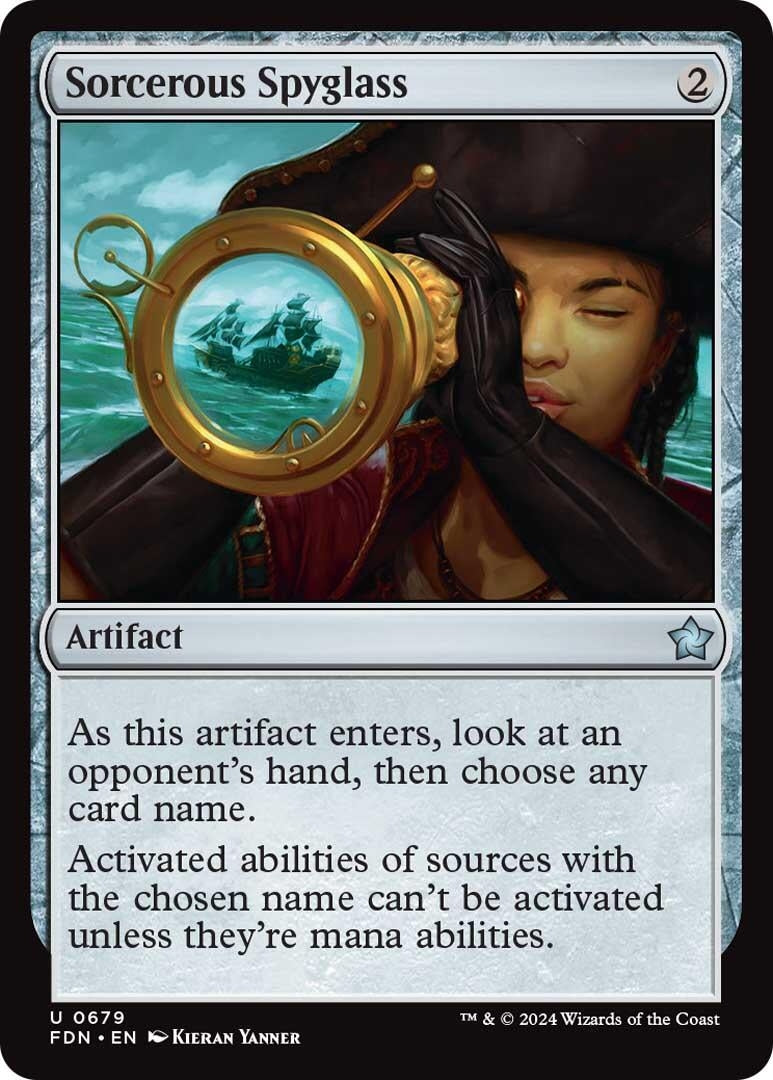Image for Sorcerous Spyglass (Foundations) (679) - Magic: The Gathering