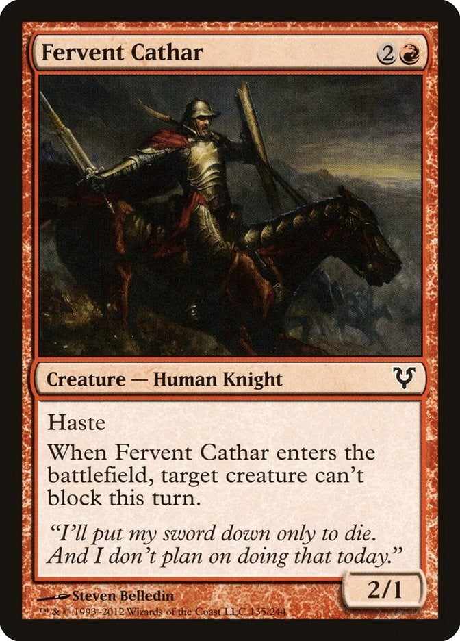Image for Fervent Cathar (Avacyn Restored) (135) - Magic: The Gathering