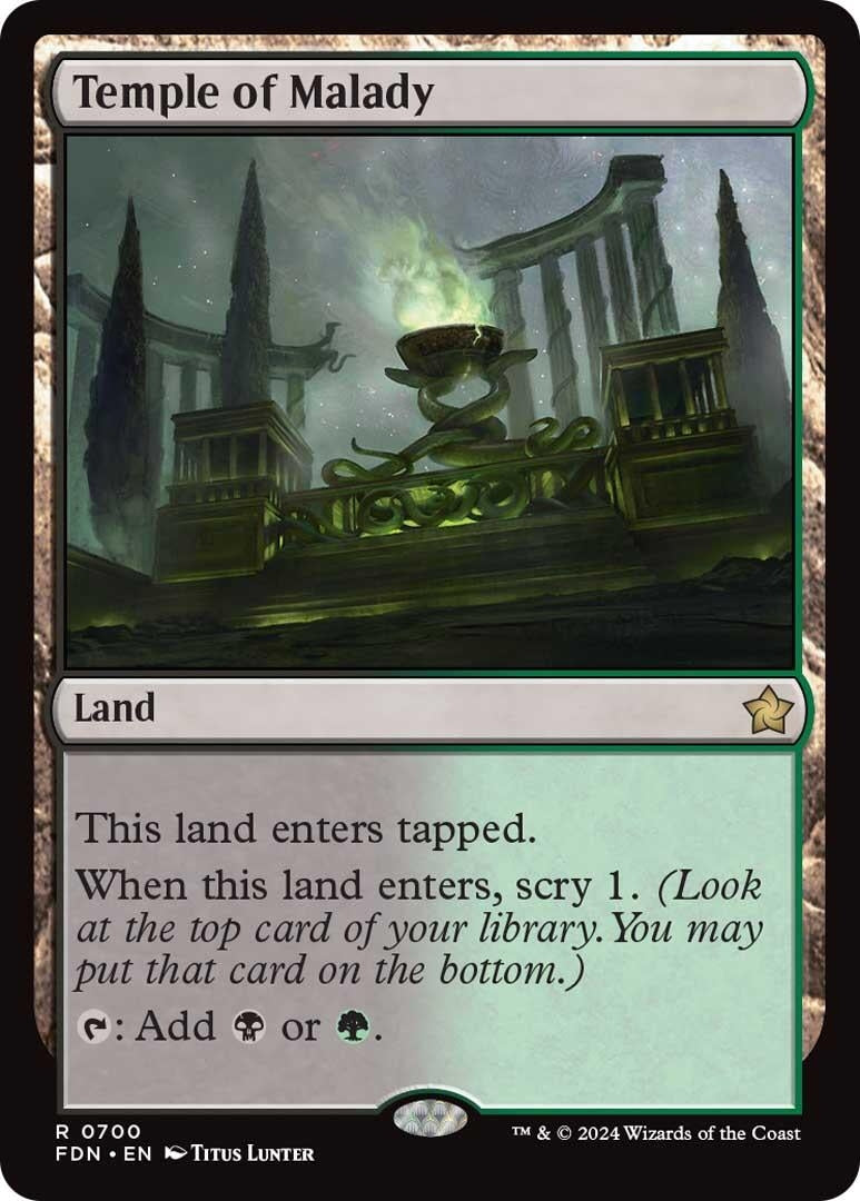 Image for Temple of Malady (Foundations) (700) - Magic: The Gathering