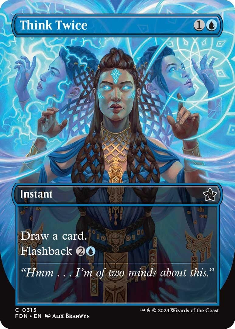 Image for Think Twice (Borderless) (Foundations) (315) - Magic: The Gathering