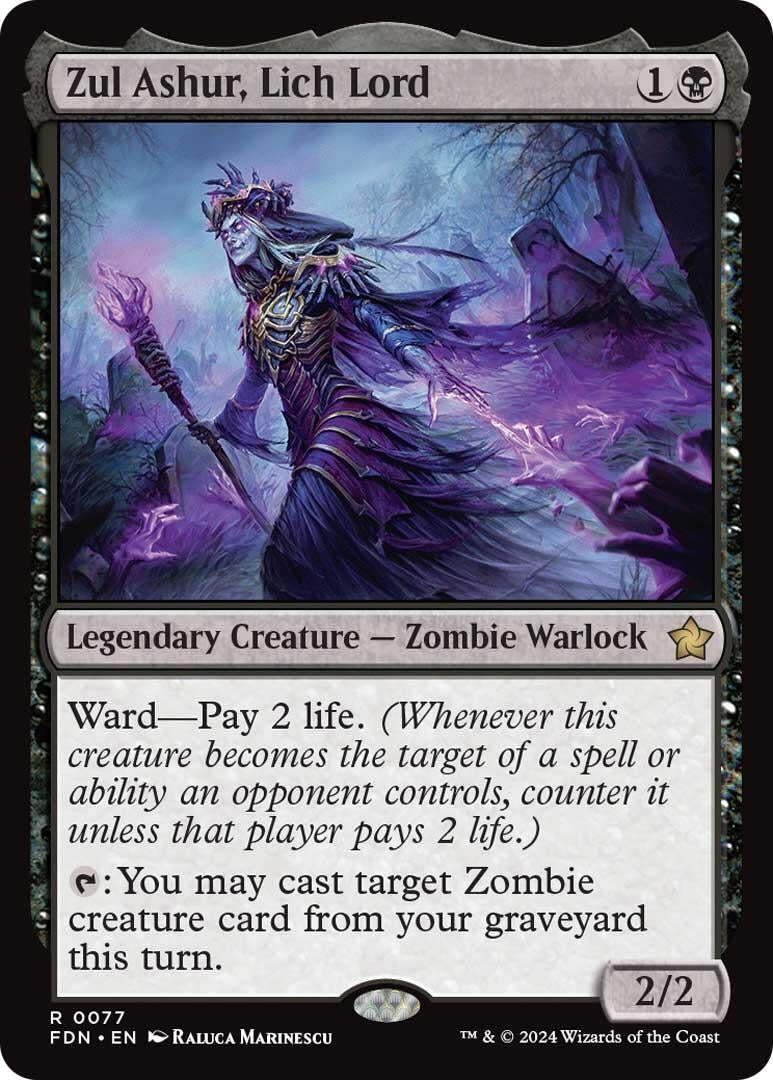 Image for Zul Ashur, Lich Lord (Foundations) (77) - Magic: The Gathering
