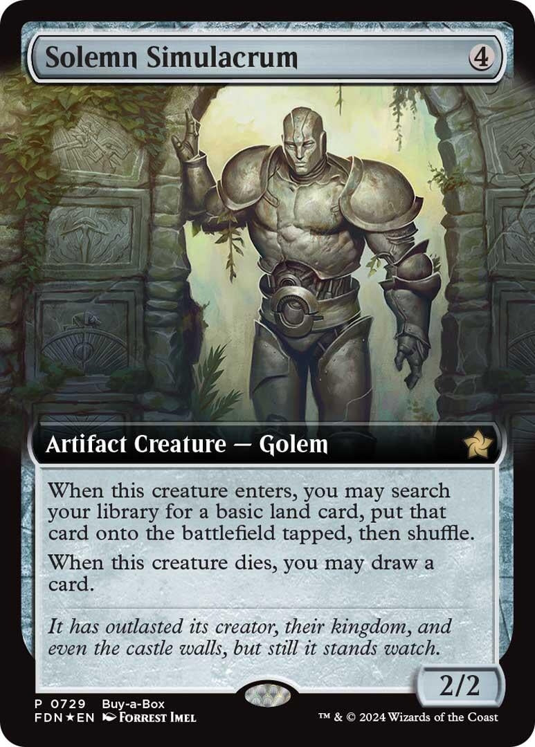 Image for Solemn Simulacrum (Extended Art) (Buy-A-Box Promos) (729) - Magic: The Gathering