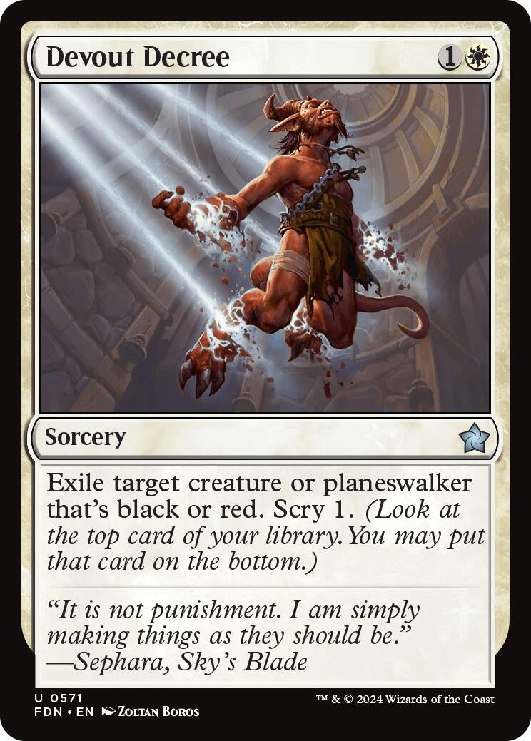 Image for Devout Decree (Foundations) (571) - Magic: The Gathering