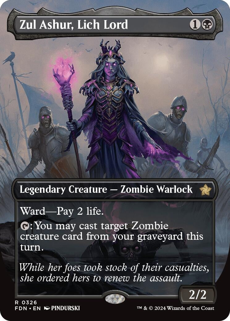 Image for Zul Ashur, Lich Lord (Borderless) (Foundations) (326) - Magic: The Gathering
