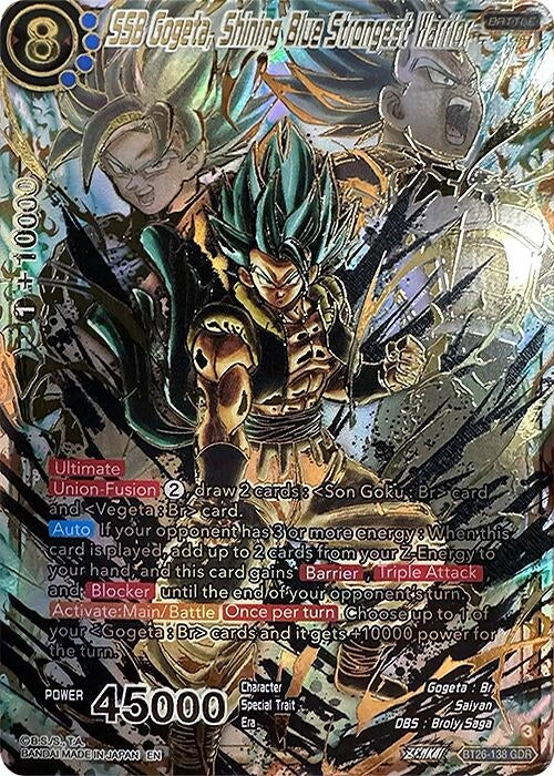 Image for SSB Gogeta, Shining Blue Strongest Warrior (GDR) (Ultimate Advent) (BT26-138) - Dragon Ball Super: Masters