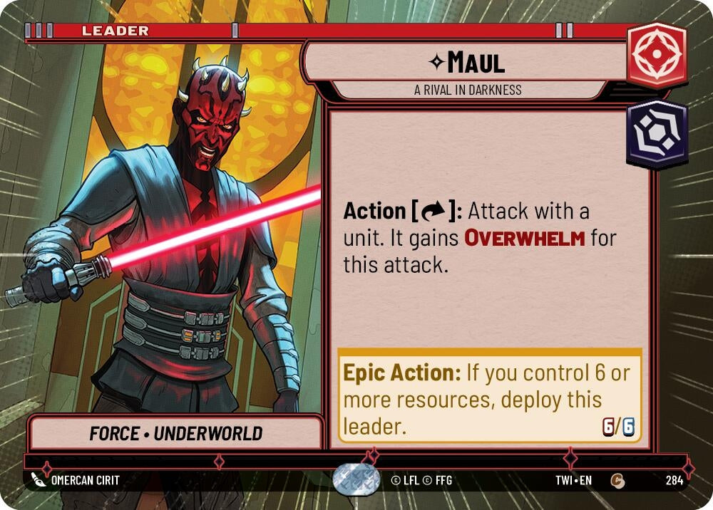 Image for Maul - A Rival in Darkness (Hyperspace) (Twilight of the Republic) (284) - Star Wars: Unlimited