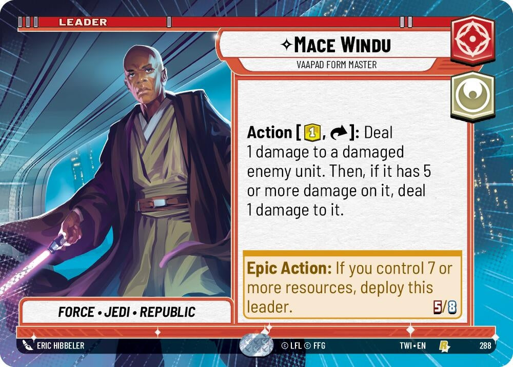 Image for Mace Windu - Vaapad Form Master (Hyperspace) (Twilight of the Republic) (288) - Star Wars: Unlimited