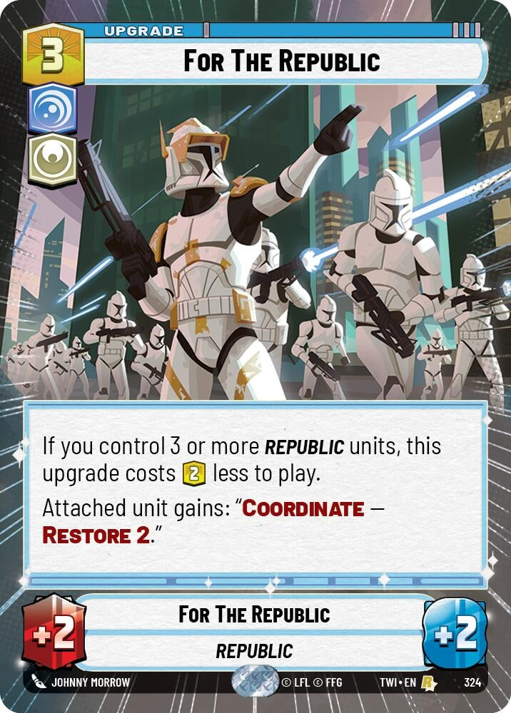 Image for For The Republic (Hyperspace) (Twilight of the Republic) (324) - Star Wars: Unlimited