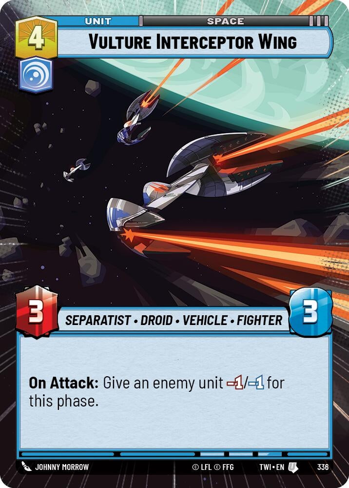 Image for Vulture Interceptor Wing (Hyperspace) (Twilight of the Republic) (336) - Star Wars: Unlimited