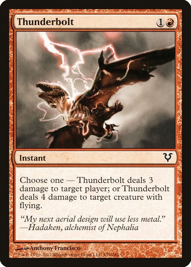 Image for Thunderbolt (Avacyn Restored) (159) - Magic: The Gathering