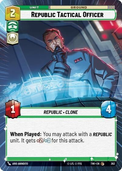 Image for Republic Tactical Officer (Hyperspace) (Twilight of the Republic) (363) - Star Wars: Unlimited