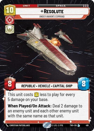 Image for Resolute - Under Anakin's Command (Hyperspace) (Twilight of the Republic) (418) - Star Wars: Unlimited